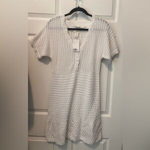 H&M White Crochet Mini Dress